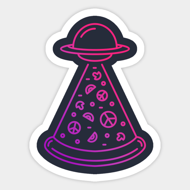 Ufo Pizza Sticker by VEKTORKITA